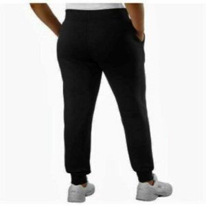 NWT FILA Ladies Cotton Fleece Jogger Sweatpants Black NEW